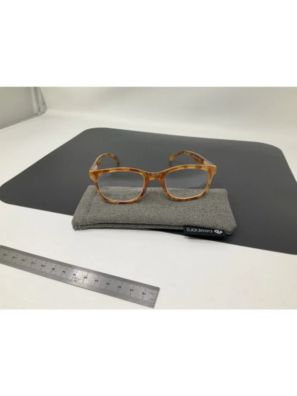 Peepers Last Word Readers +1.00 in Peach Tortoise Shell Gently Used w Case